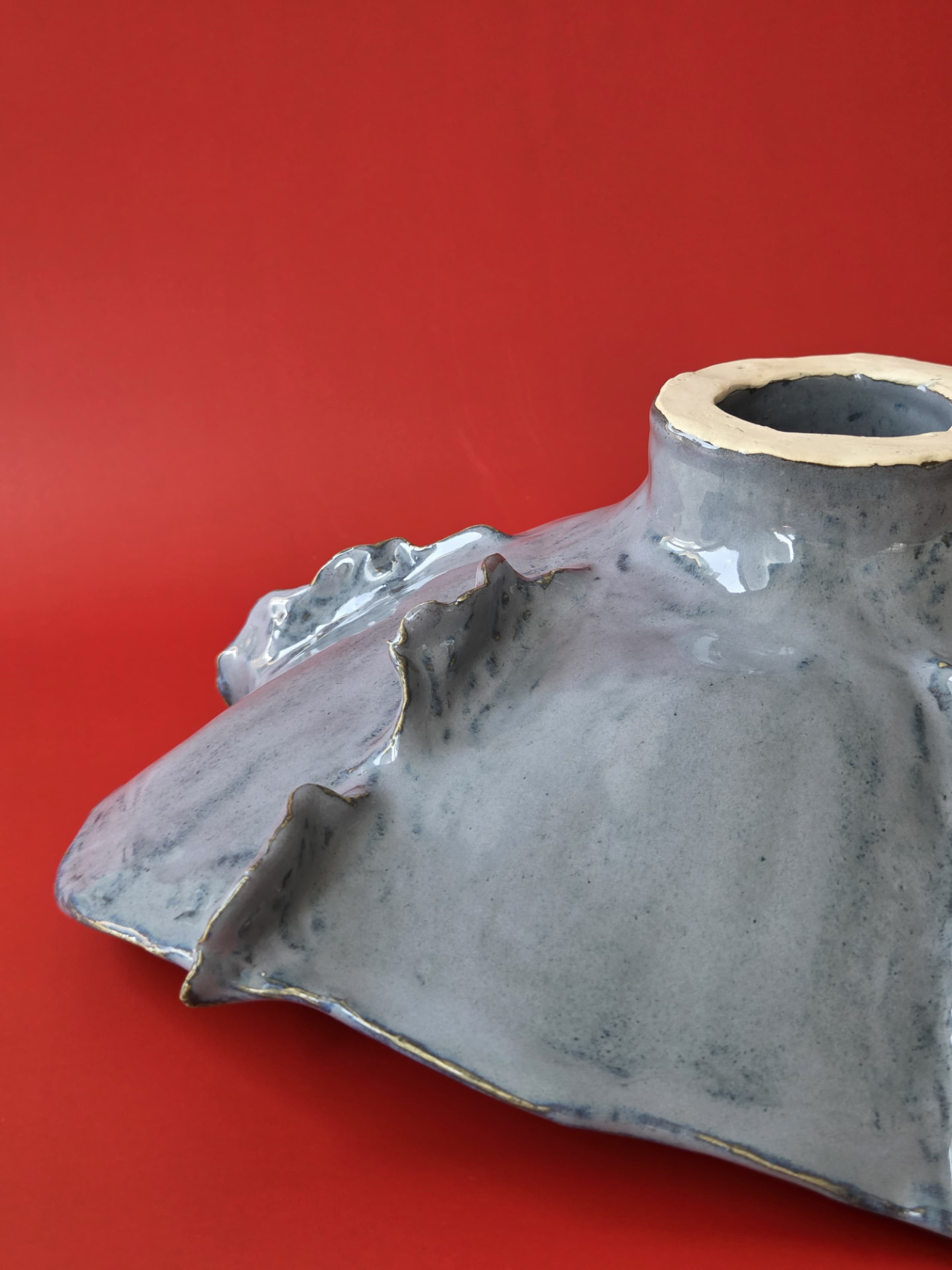 Detail of Caldera's central opening and torn rim edges